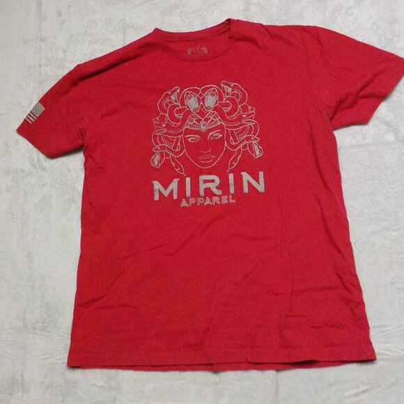 Mirin Apparel ~ Men's Red S/S T-Shirt Medusa Head Size XL - Picture 1 of 3